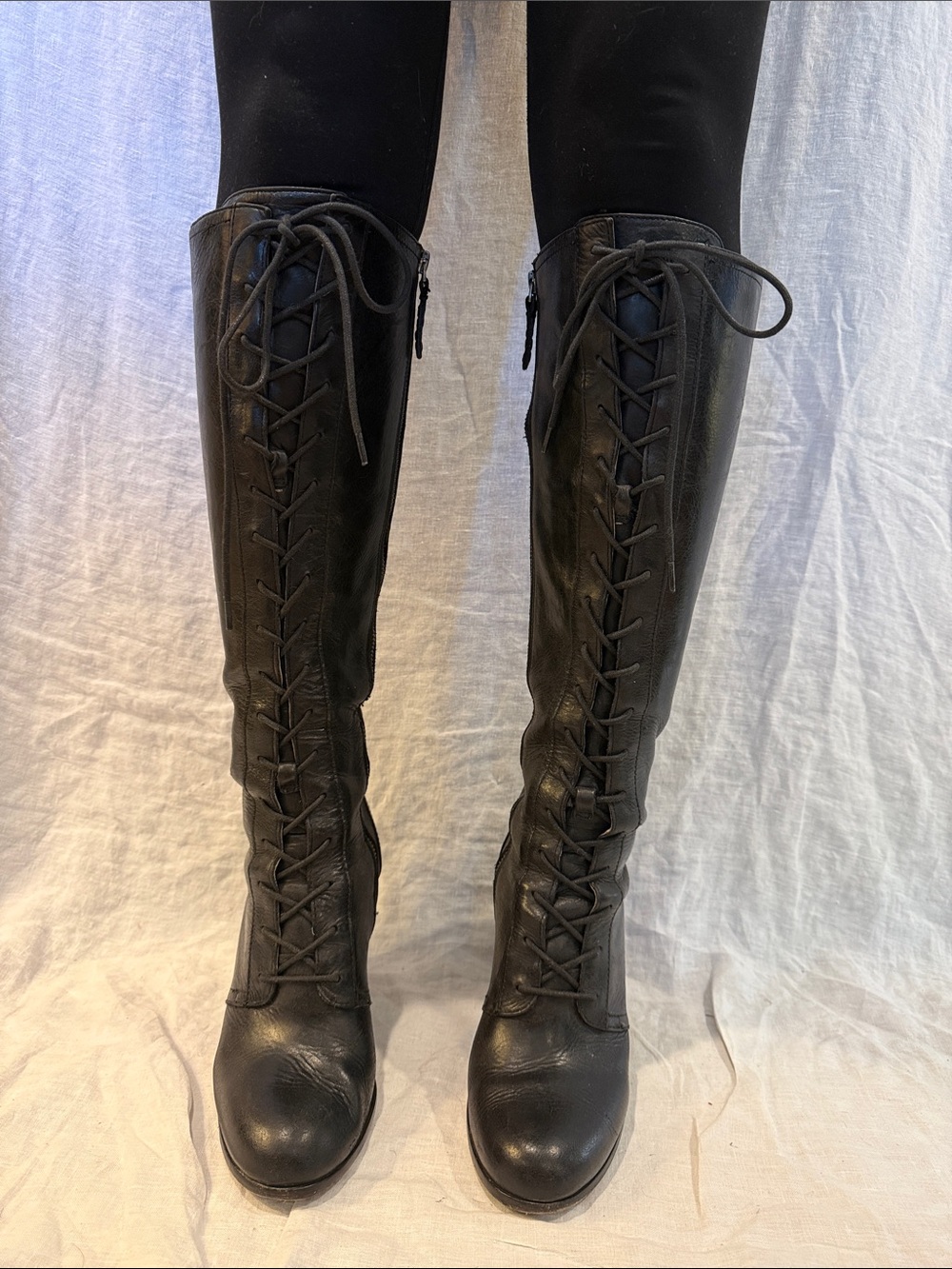 Frye Parker Tall Lace-Up Boots size 8